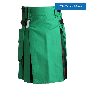 imperial-highland-supplies-green-hybrid-kilt-with-gunn-tartan-front
